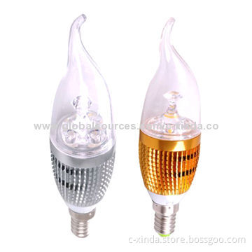 LED candle bulb dimmable 3/4W E14, E27, 110/220V for chandelier
